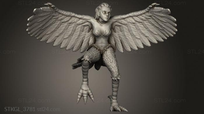 Figurines of girls (lost folders harpy, STKGL_3781) 3D models for cnc