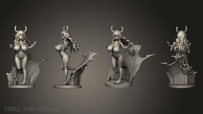 Figurines of girls (Lucoa Zyn BANGS, STKGL_3787) 3D models for cnc