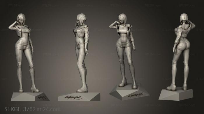 Figurines of girls (Lucy Cyberpunk BA Se, STKGL_3789) 3D models for cnc