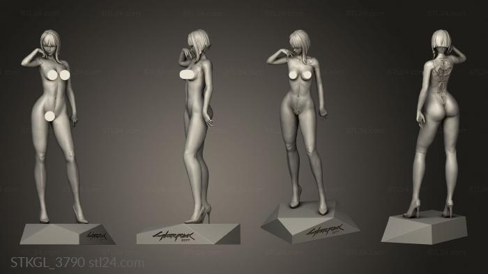 Figurines of girls (Lucy Cyberpunk Cast, STKGL_3790) 3D models for cnc