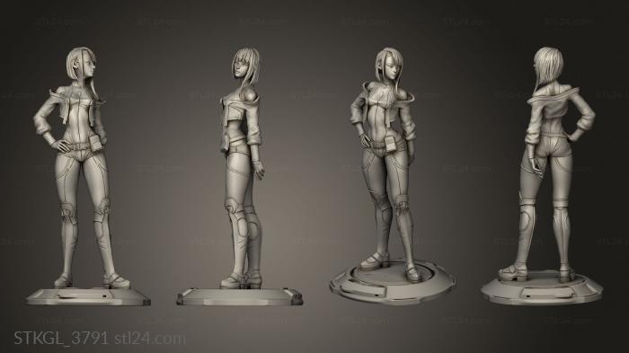 Figurines of girls (Lucy Cyberpunk Edgerunners, STKGL_3791) 3D models for cnc