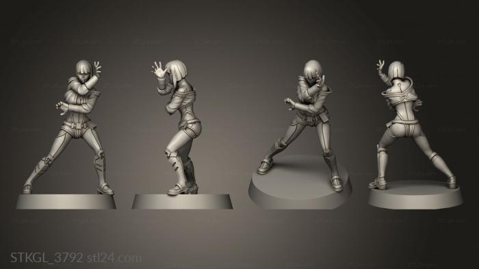 Figurines of girls (Lucy from Cyberpunk Edgerunners, STKGL_3792) 3D models for cnc