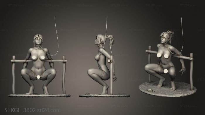 Figurines of girls (Lunch Time For Fun Nude, STKGL_3802) 3D models for cnc