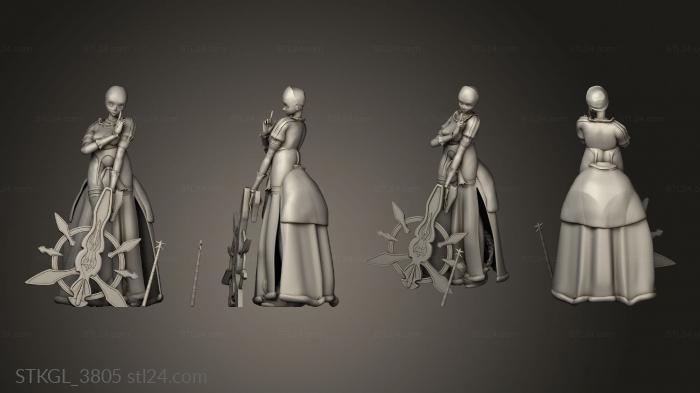 Figurines of girls (Lupus Regina Beta Overlord back hair, STKGL_3805) 3D models for cnc