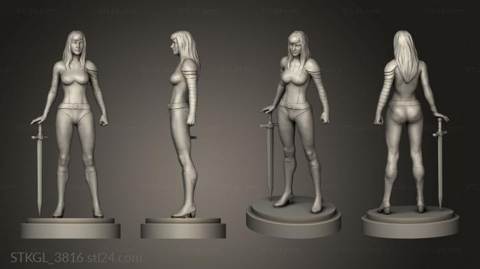 Figurines of girls (Magic Illyana Rasputina, STKGL_3816) 3D models for cnc