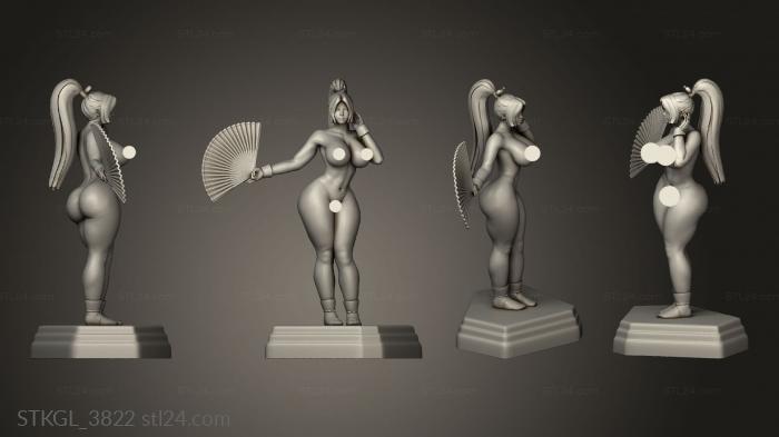 Figurines of girls (MAI SHIRANUI Base, STKGL_3822) 3D models for cnc