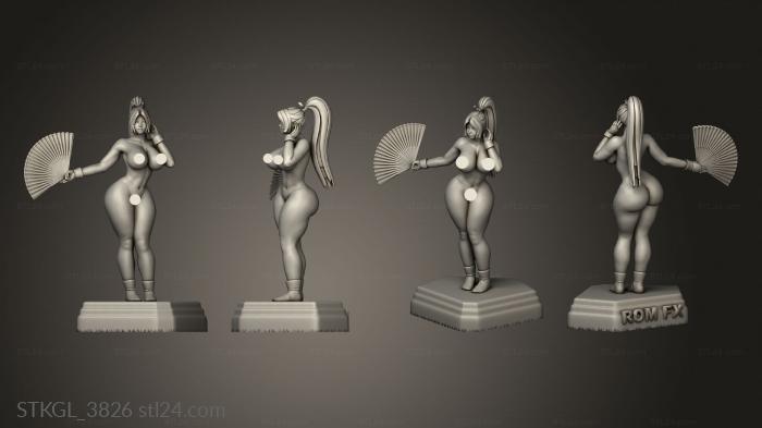 Figurines of girls (mai shiranui ted, STKGL_3826) 3D models for cnc