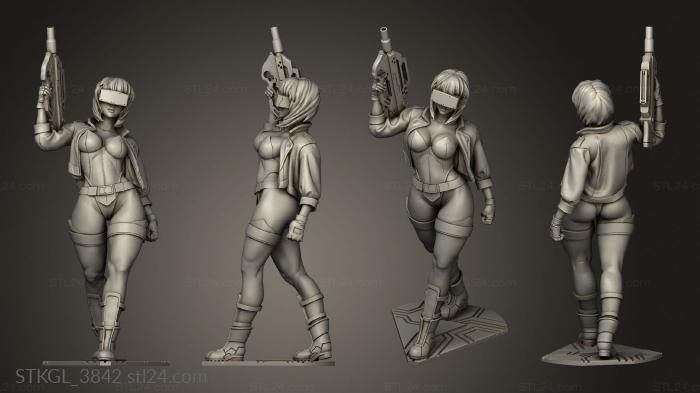 Figurines of girls (Major Kusanagi, STKGL_3842) 3D models for cnc