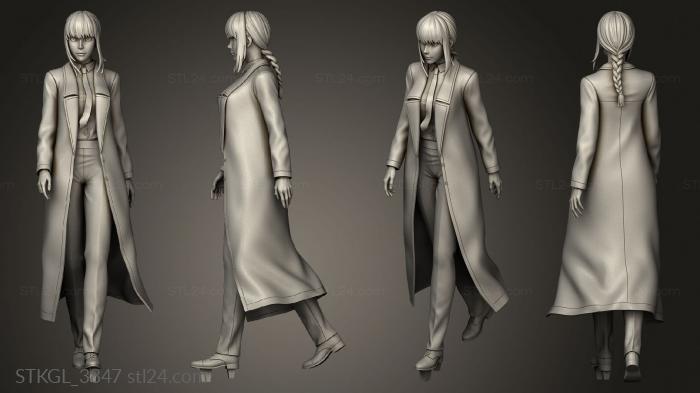 Figurines of girls (Chainsaw Makima, STKGL_3847) 3D models for cnc