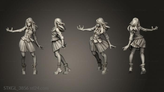 Figurines of girls (Manga Anime Girls es undead Auriel, STKGL_3856) 3D models for cnc