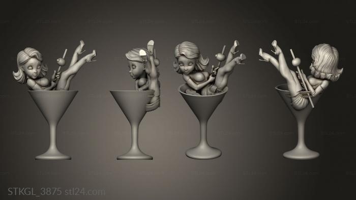 Figurines of girls (Martini girl, STKGL_3875) 3D models for cnc