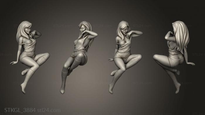 Figurines of girls (Mary Jane and Gwen Stacy NSFW MJ, STKGL_3884) 3D models for cnc