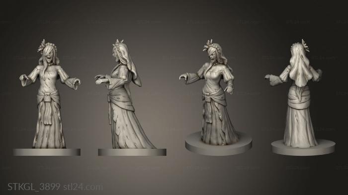 Figurines of girls (Medieval Weeping Woman, STKGL_3899) 3D models for cnc