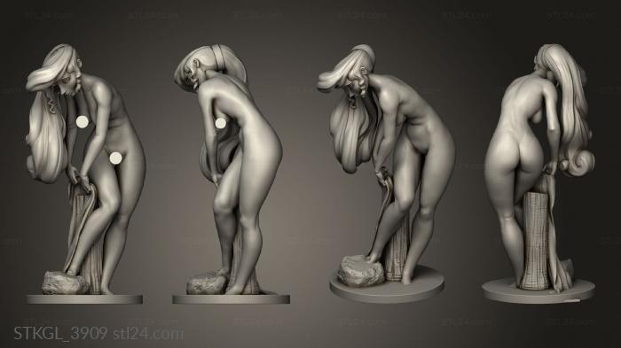 Figurines of girls (Megara NAKED, STKGL_3909) 3D models for cnc