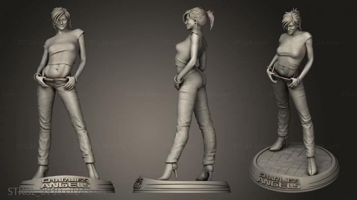 Figurines of girls (Megha Cameron Diaz Natalie Cook Charlie Angels, STKGL_3910) 3D models for cnc