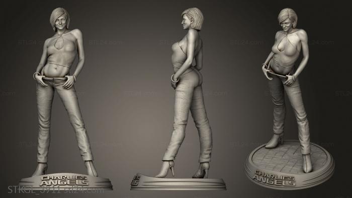 Figurines of girls (Megha Cameron Diaz Natalie Cook Charlie Angels, STKGL_3911) 3D models for cnc