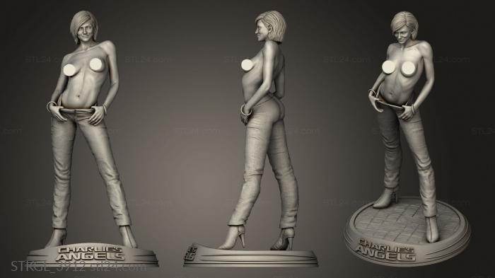 Figurines of girls (Megha Cameron Diaz Natalie Cook Charlie Angels, STKGL_3912) 3D models for cnc