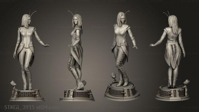 Figurines of girls (Megha Mantis Guardians the Galaxy antenna, STKGL_3915) 3D models for cnc