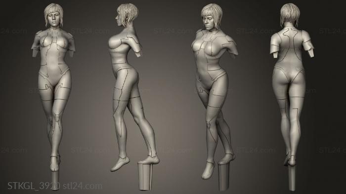 Figurines of girls (Megha Scarlett Johansson Major Moviever, STKGL_3920) 3D models for cnc