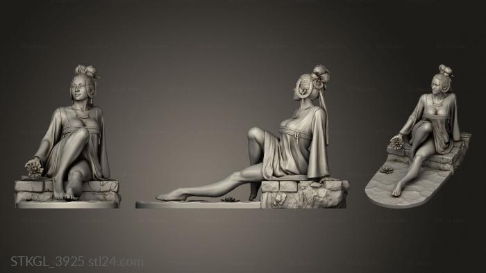 Figurines of girls (Mei Chinese Woman, STKGL_3925) 3D models for cnc