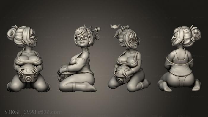 Figurines of girls (Mei Overwatch, STKGL_3928) 3D models for cnc