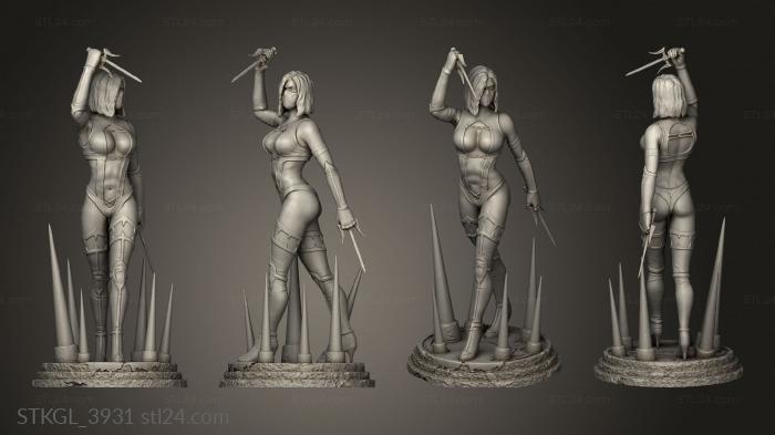 Figurines of girls (Mellina from Mortal Kombat Mileena Fatiada, STKGL_3931) 3D models for cnc