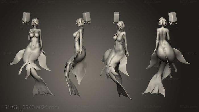 Figurines of girls (Русалка из Nier Automata, STKGL_3940) 3D models for cnc