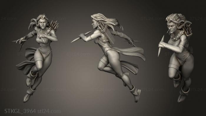 Figurines of girls (Terrain Blink, STKGL_3964) 3D models for cnc