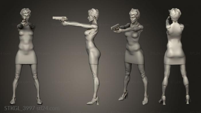 Figurines of girls (Modern Day Survivors Niki, STKGL_3997) 3D models for cnc