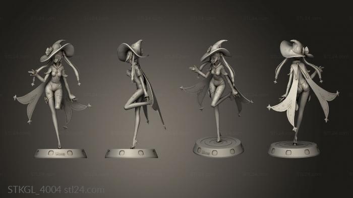 Figurines of girls (Mona Megistus Genshin Impact, STKGL_4004) 3D models for cnc