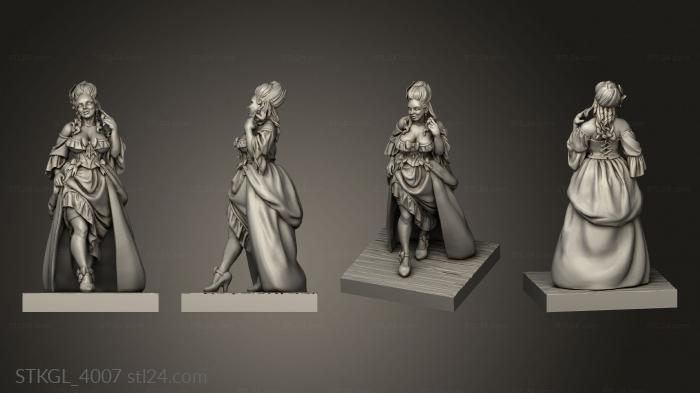 Figurines of girls (Monroe Monroever SUPP, STKGL_4007) 3D models for cnc