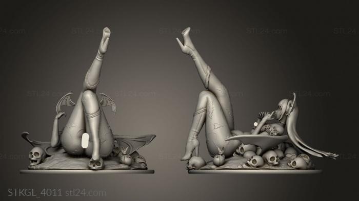 Figurines of girls (Morrigan, STKGL_4011) 3D models for cnc