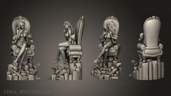 Figurines of girls (Morrigan And, STKGL_4013) 3D models for cnc