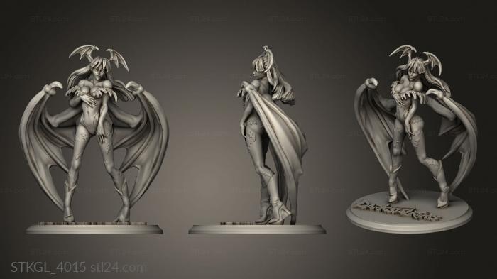 Figurines of girls (Morrigan DarkStalkers, STKGL_4015) 3D models for cnc