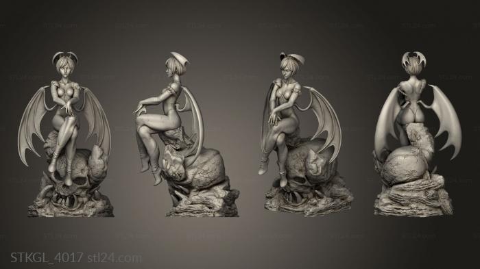 Figurines of girls (Morrigan LILITH, STKGL_4017) 3D models for cnc