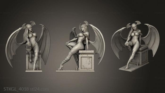 Figurines of girls (Morrigan NSFW Darkstalkers Block, STKGL_4018) 3D models for cnc