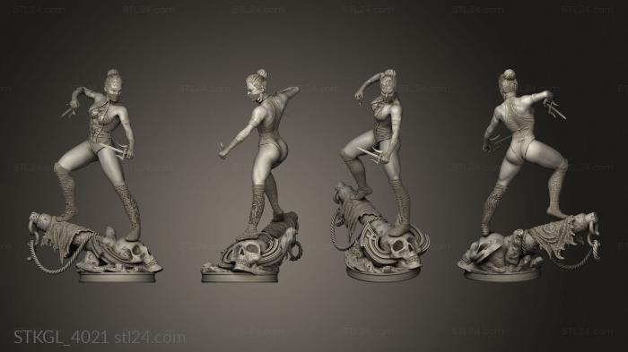 Figurines of girls (Mortal Kombat Mileena anchor, STKGL_4021) 3D models for cnc