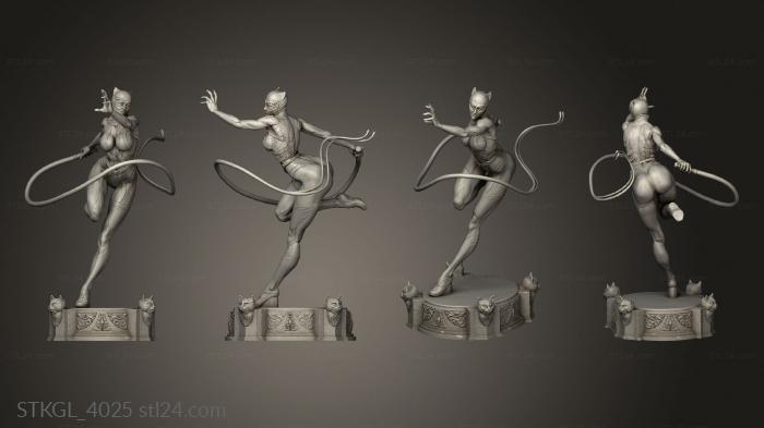 Figurines of girls (Mulher Gato Saber, STKGL_4025) 3D models for cnc