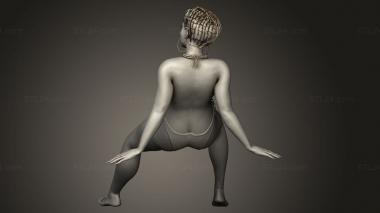 Figurines of girls (mulheres Evening tease, STKGL_4034) 3D models for cnc