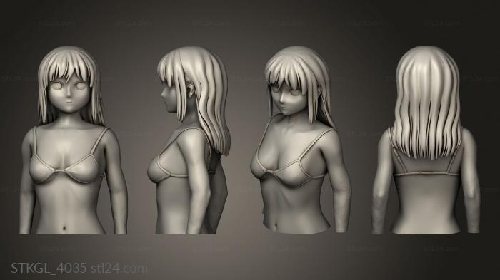 Figurines of girls (mulheres gi, STKGL_4035) 3D models for cnc