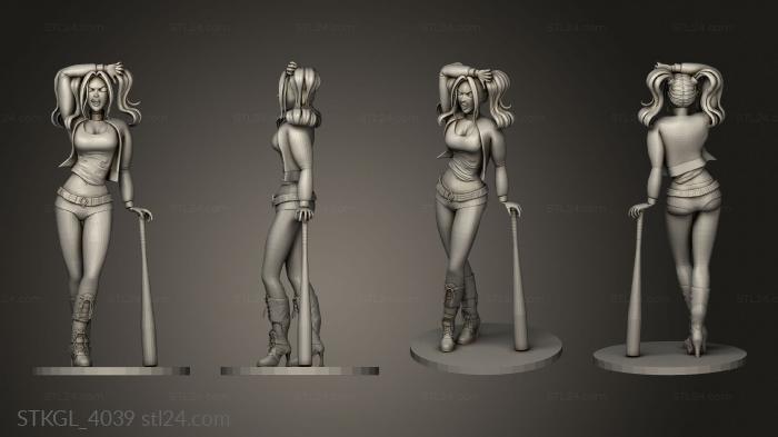 Figurines of girls (mulheres Harley Quinn, STKGL_4039) 3D models for cnc