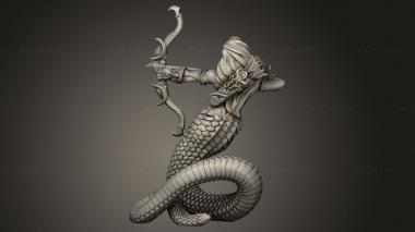 Figurines of girls (Naga Tribe Snakewoman Archer, STKGL_4079) 3D models for cnc