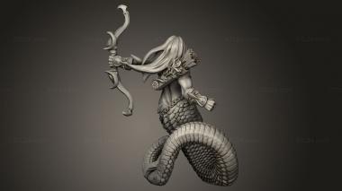 Figurines of girls (Naga Tribe Snakewoman Archer, STKGL_4080) 3D models for cnc