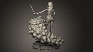 Figurines of girls (nami with zeusz Barrel, STKGL_4098) 3D models for cnc