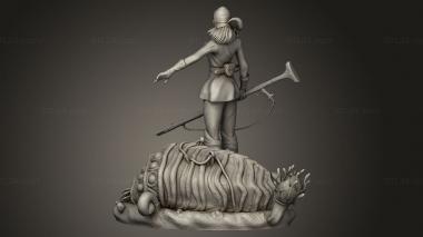 Figurines of girls (Nausicaa, STKGL_4103) 3D models for cnc