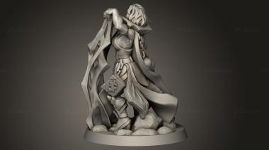 Figurines of girls (necromancer female, STKGL_4105) 3D models for cnc