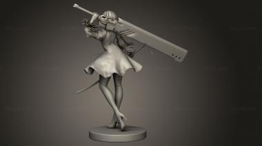 Figurines of girls (Nier Band, STKGL_4165) 3D models for cnc