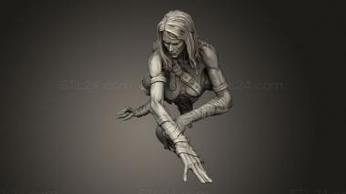 Figurines of girls (Nightmare Creatures Cursed Ghoul CURS GHO BACK, STKGL_4172) 3D models for cnc