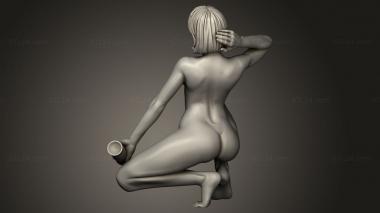 Figurines of girls (Graffiti girl NSFW naked, STKGL_4234) 3D models for cnc