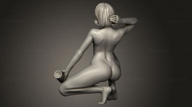 Figurines of girls (Graffiti girl NSFW naked with mask, STKGL_4235) 3D models for cnc